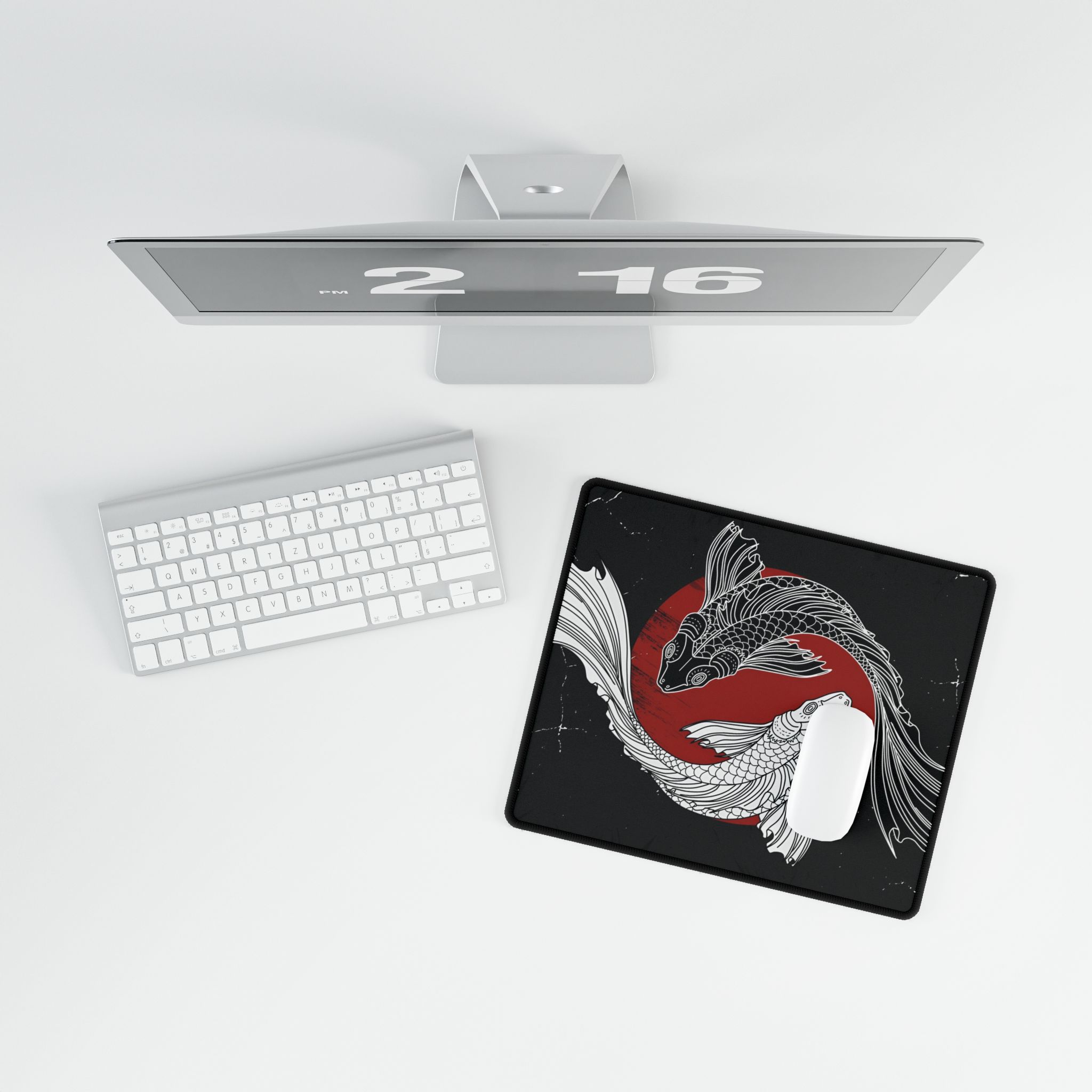 Japanese Koi Fish Desk Mat | Anime Mouse Pad | Japanese Gaming Mousepad | Perfect Desk Accessory - slim fit case mockup
