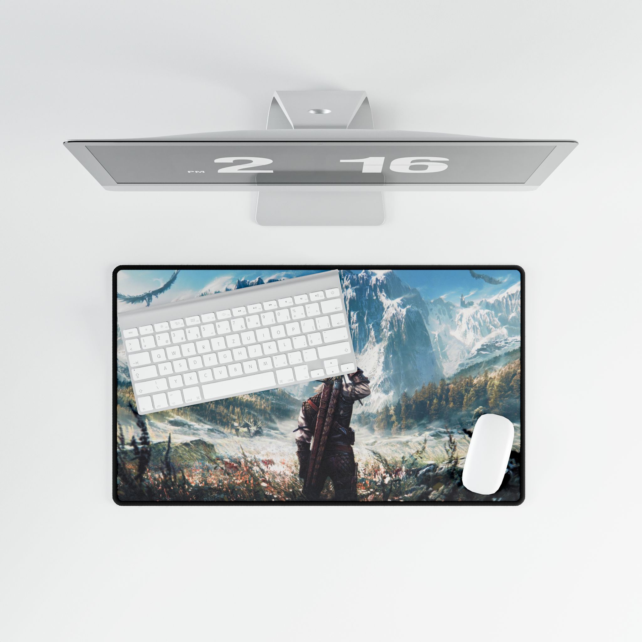 The Witcher 3 Inspired Desk Mat | Gaming Mouse Pad | The Witcher Mouse Pad | Perfect Desk Accessory - stylish phone case option