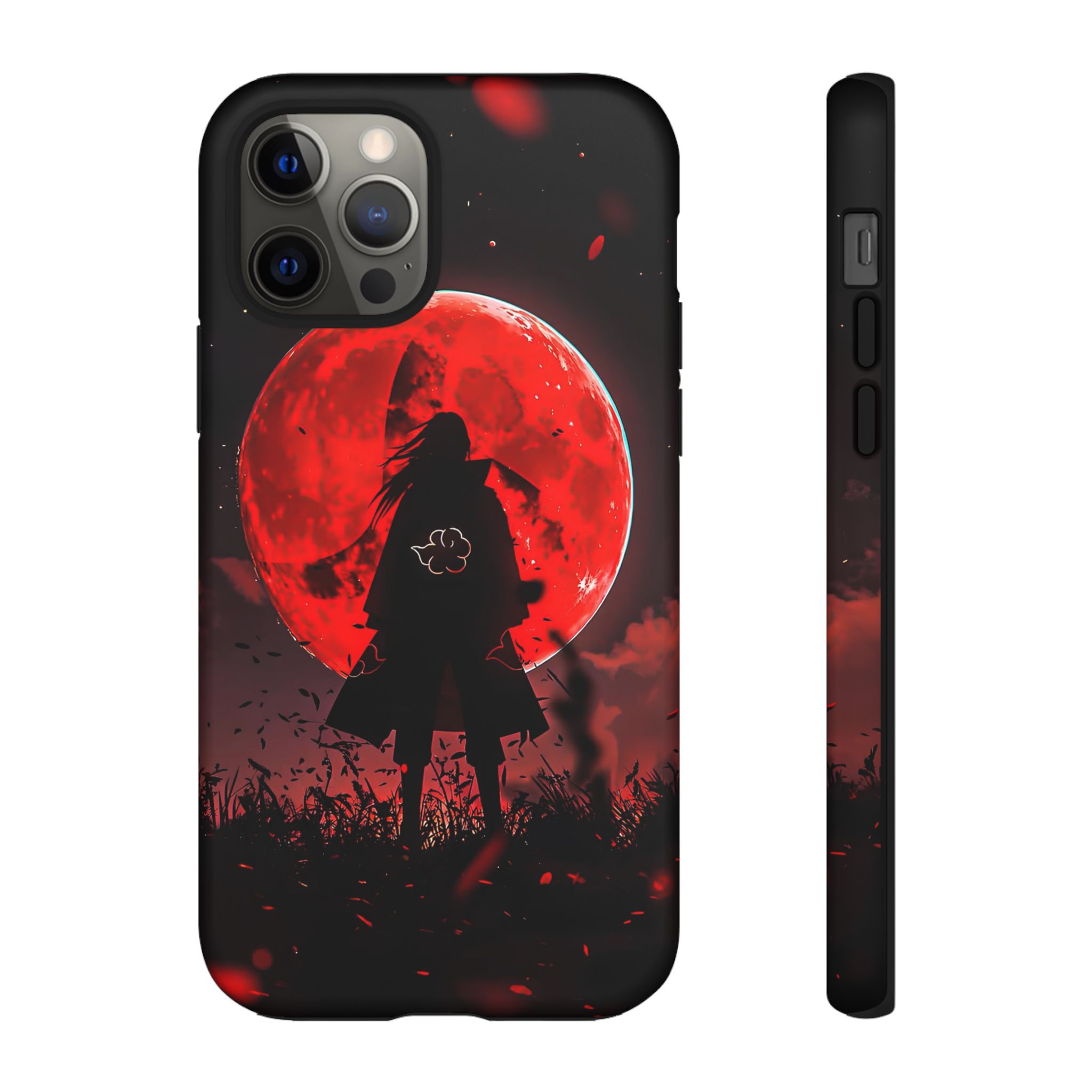 Itachi Red Moon Anime Inspired Tough Phone Cases - sleek phone case design