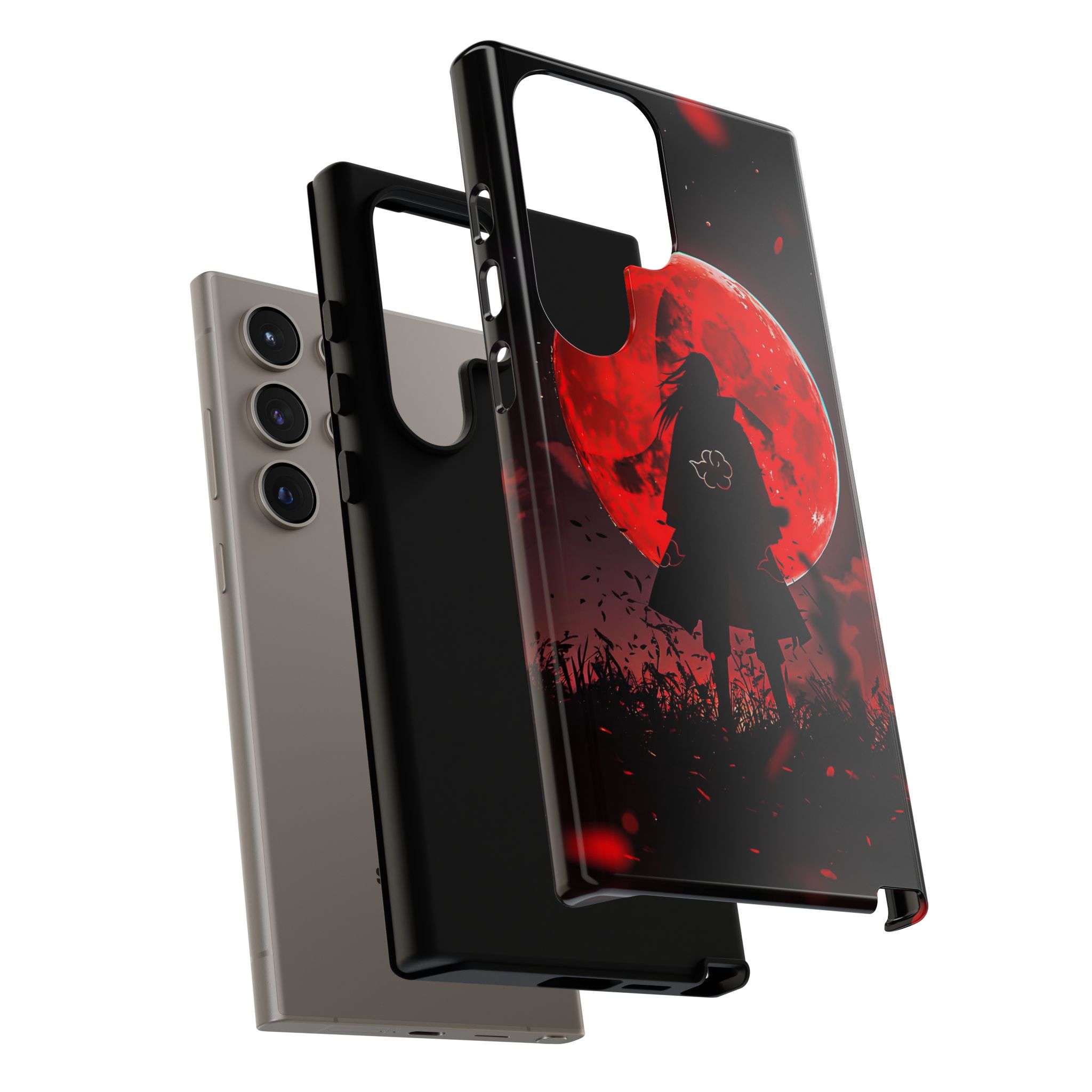 Itachi Red Moon Anime Inspired Tough Phone Cases - sleek phone case design