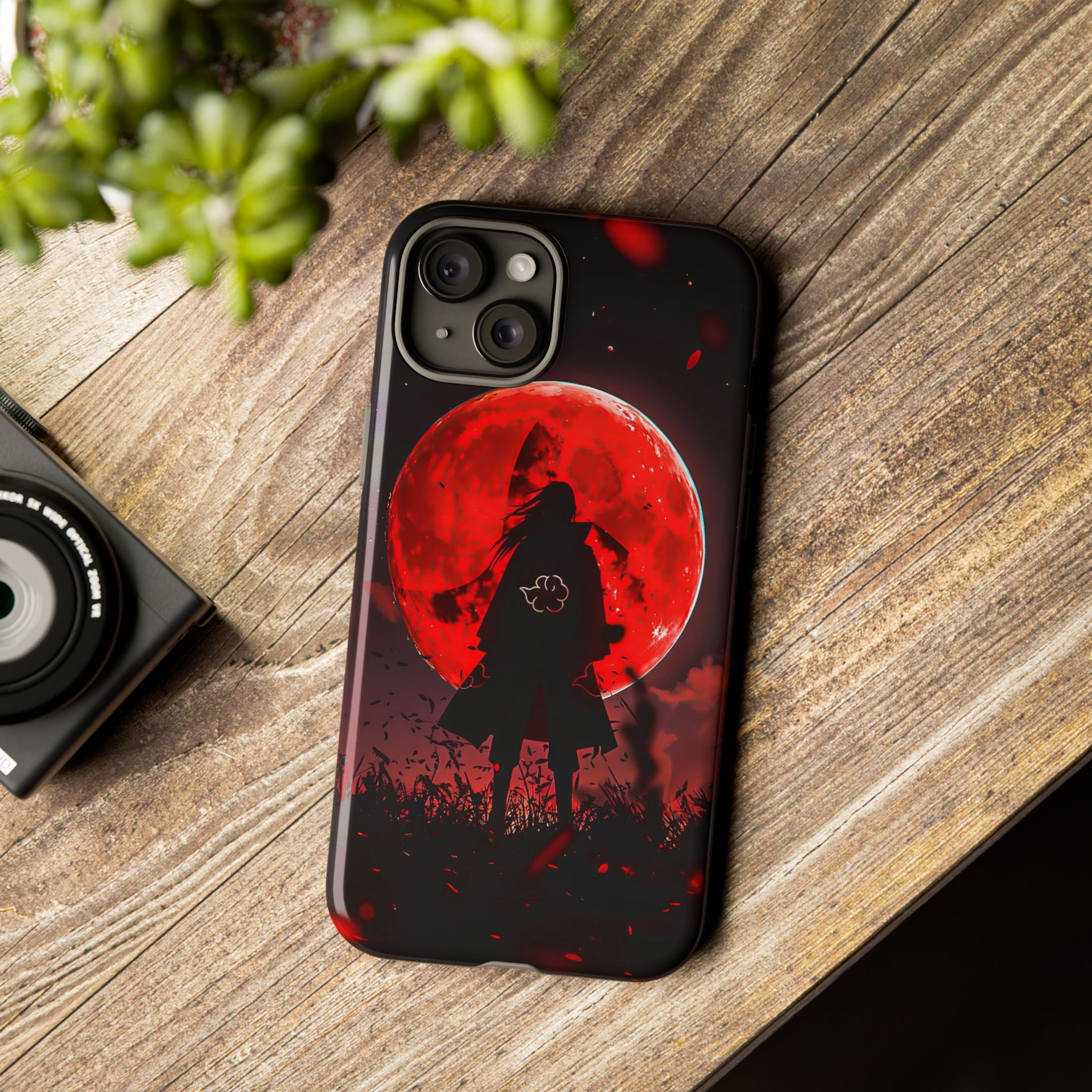 Itachi Red Moon Anime Inspired Tough Phone Cases - artistic case front
