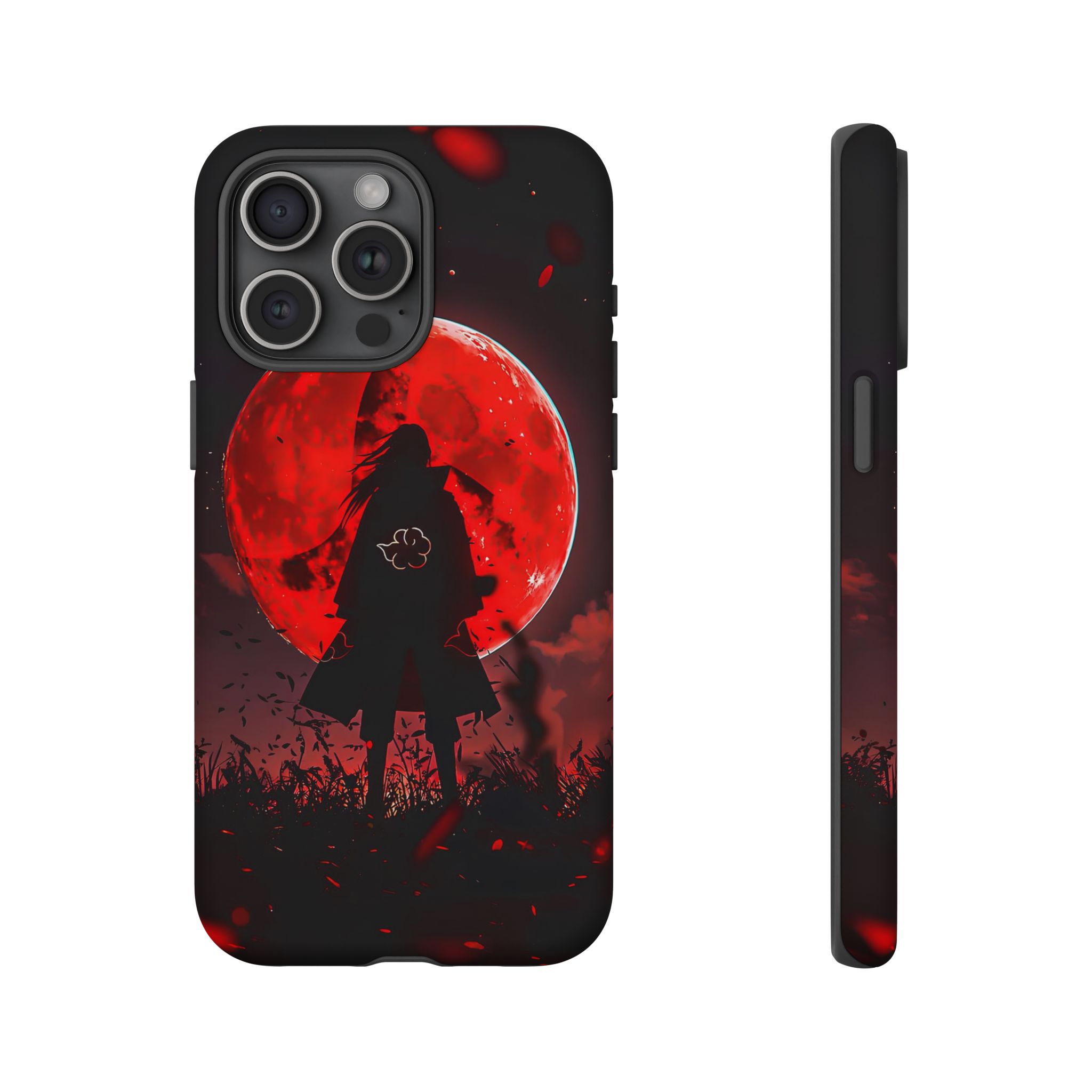 Itachi Red Moon Anime Inspired Tough Phone Cases - slim fit case mockup