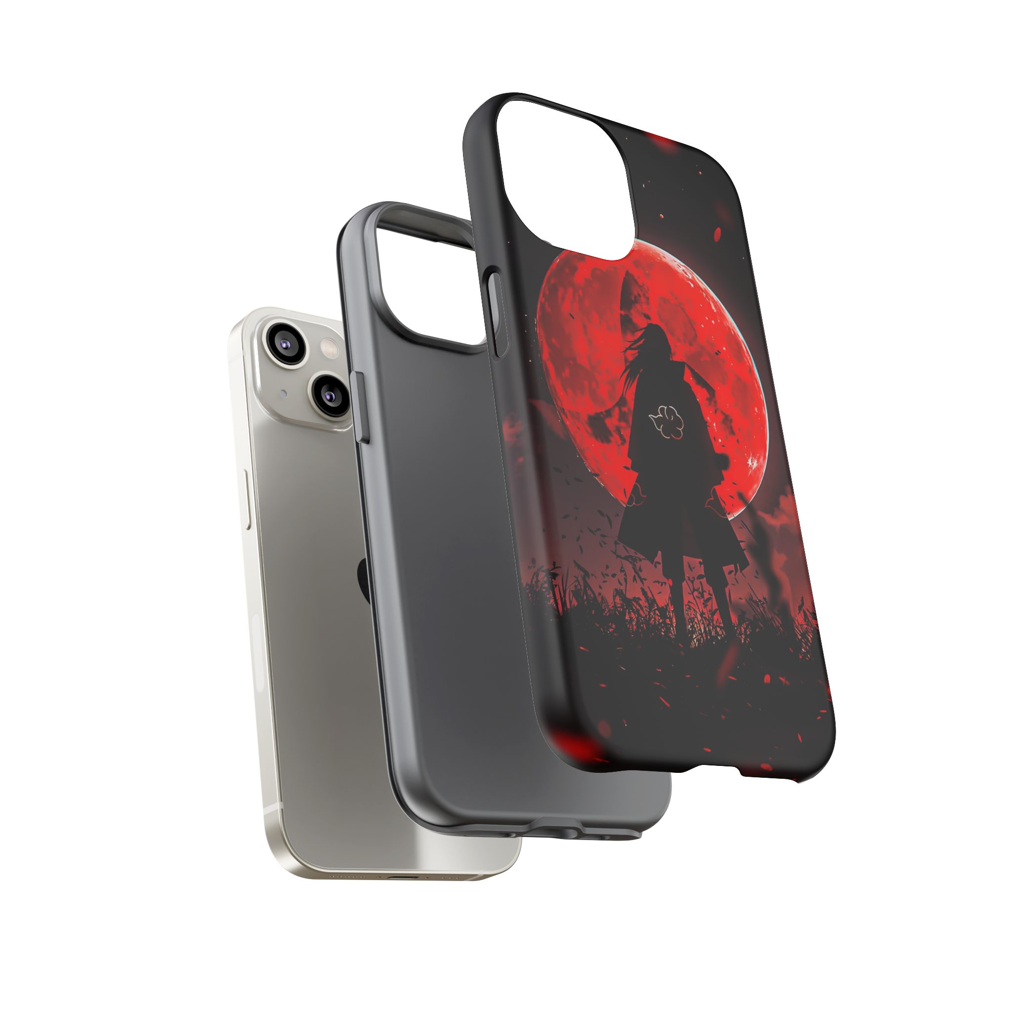 Itachi Red Moon Anime Inspired Tough Phone Cases - case design close up