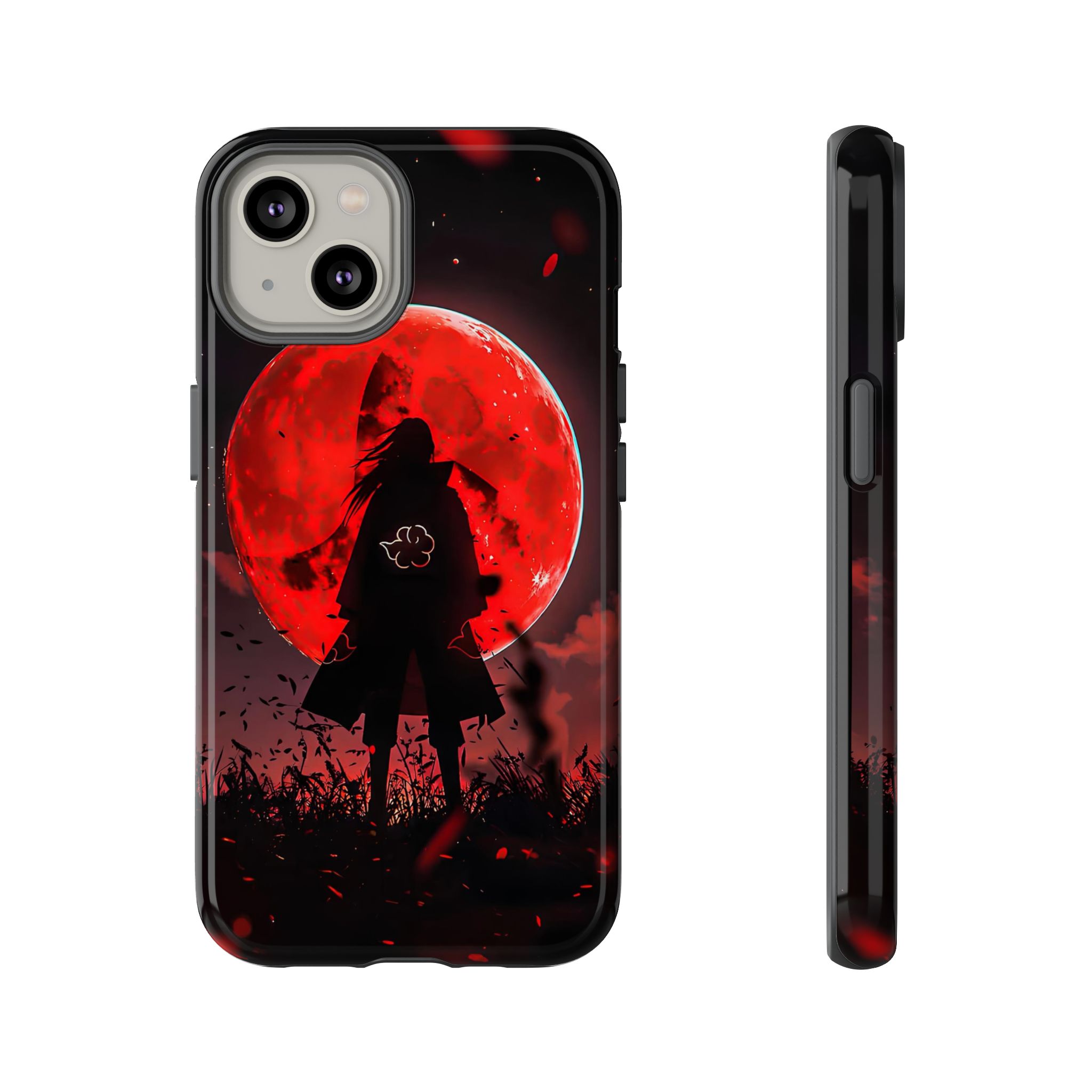 Itachi Red Moon Anime Inspired Tough Phone Cases - case side view detail