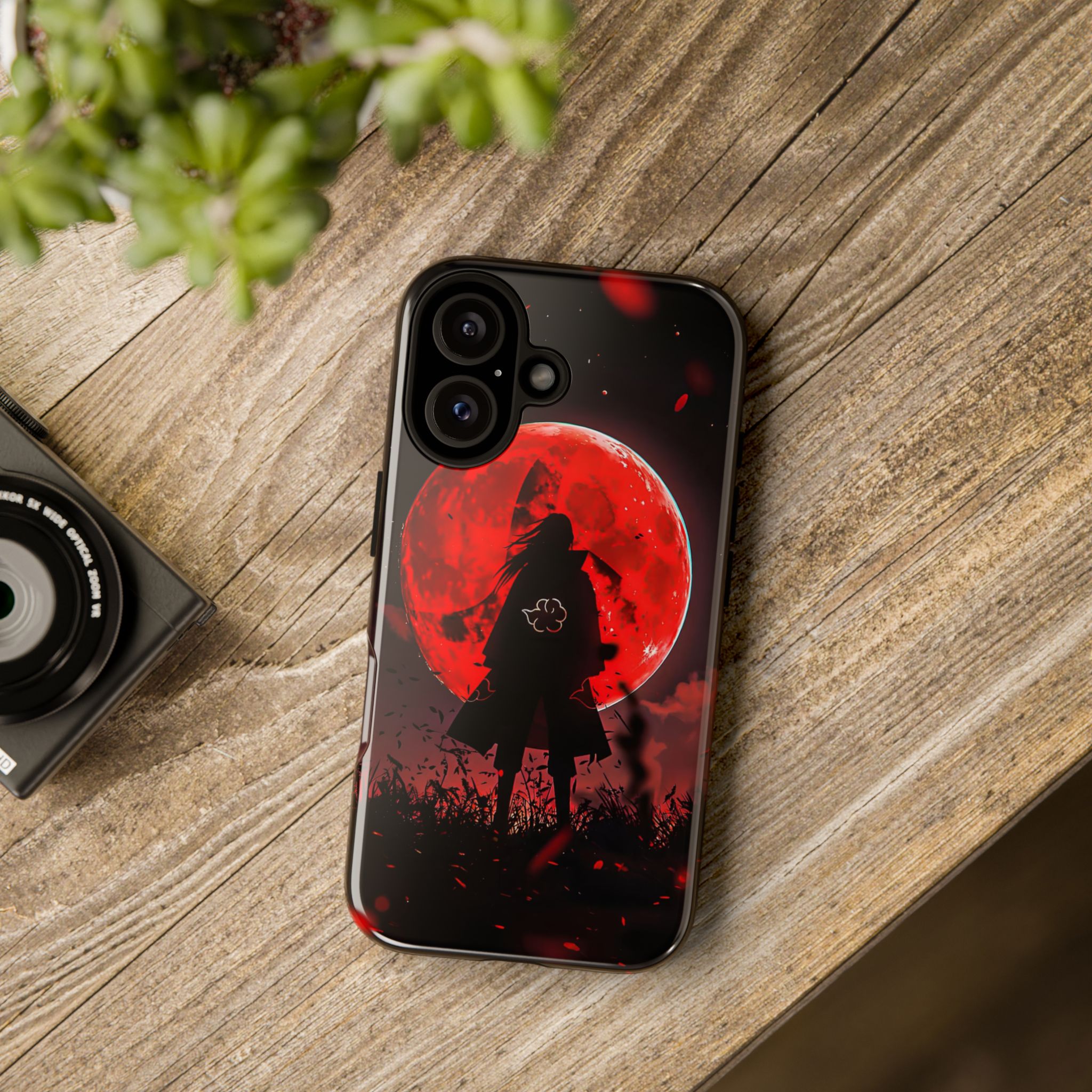 Itachi Red Moon Anime Inspired Tough Phone Cases - slim fit case mockup