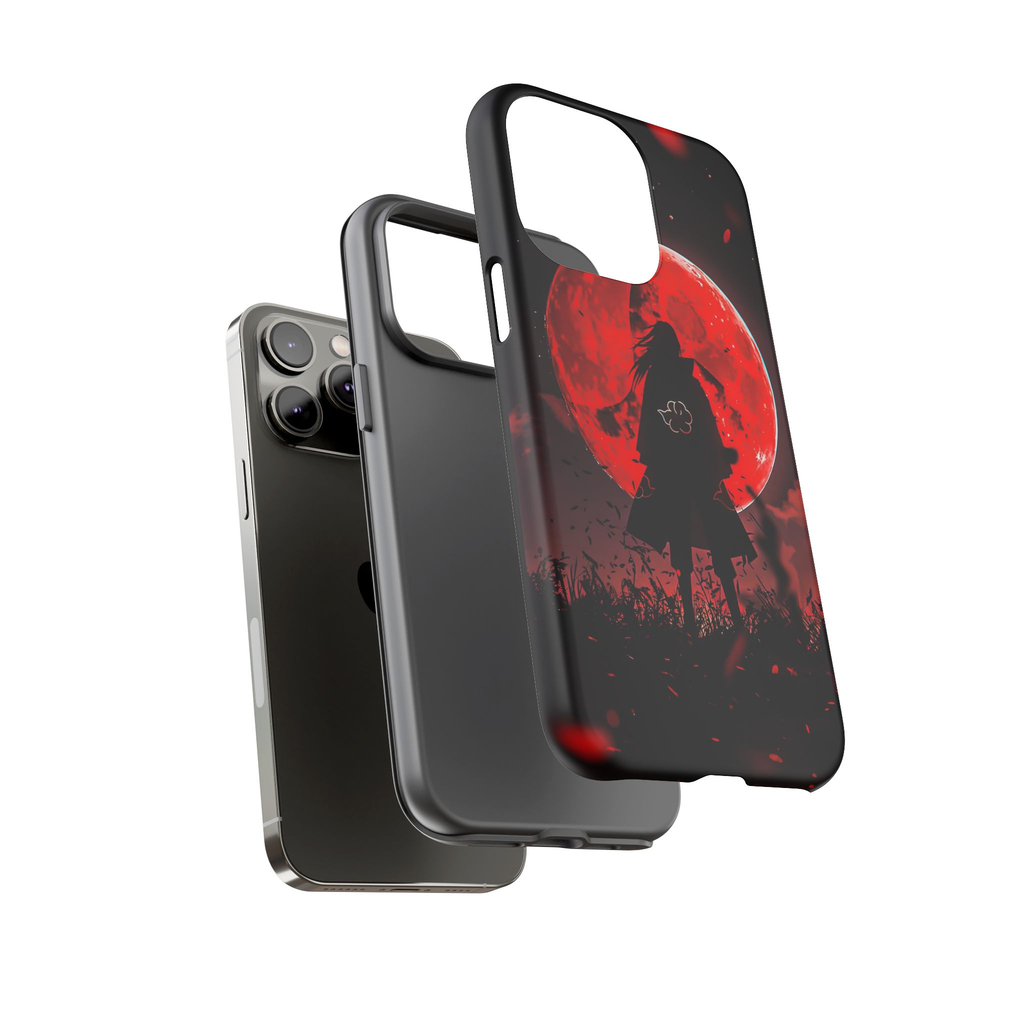 Itachi Red Moon Anime Inspired Tough Phone Cases - case side view detail