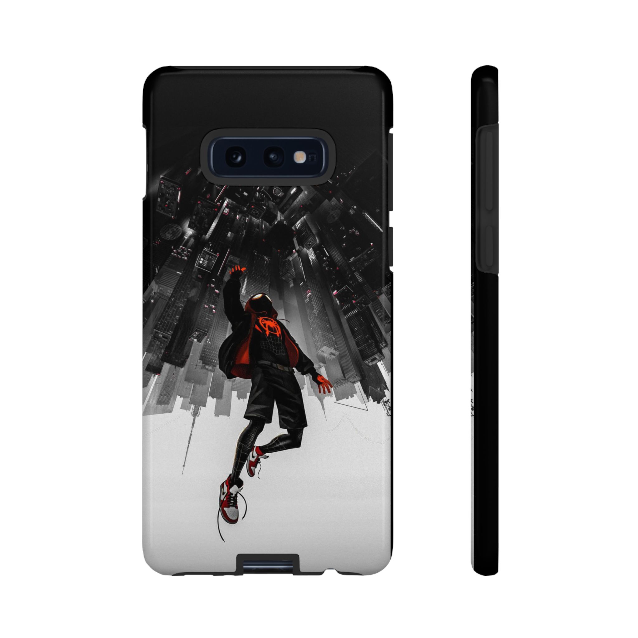Spider-Man inspired phone case with glossy finish on display