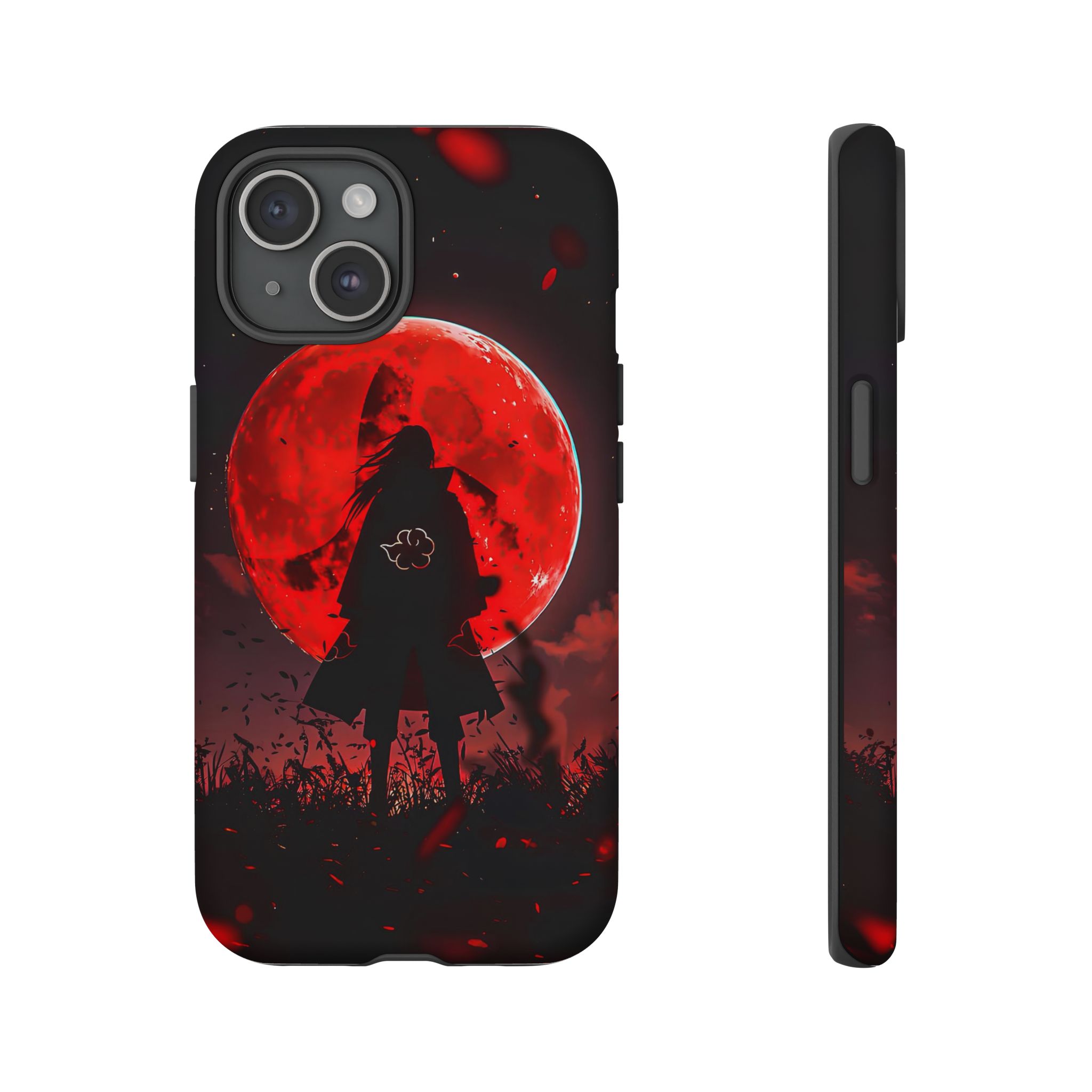 Itachi Red Moon Anime Inspired Tough Phone Cases - modern phone case style
