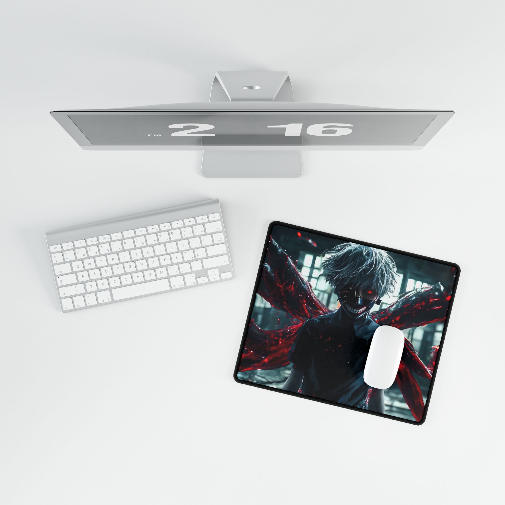 Tokyo Ghoul Kaneki Ken Inspired Anime Desk Mat | Gaming Mouse Pad | Anime Mousepad | Perfect Desk Accessory - slim fit case mockup