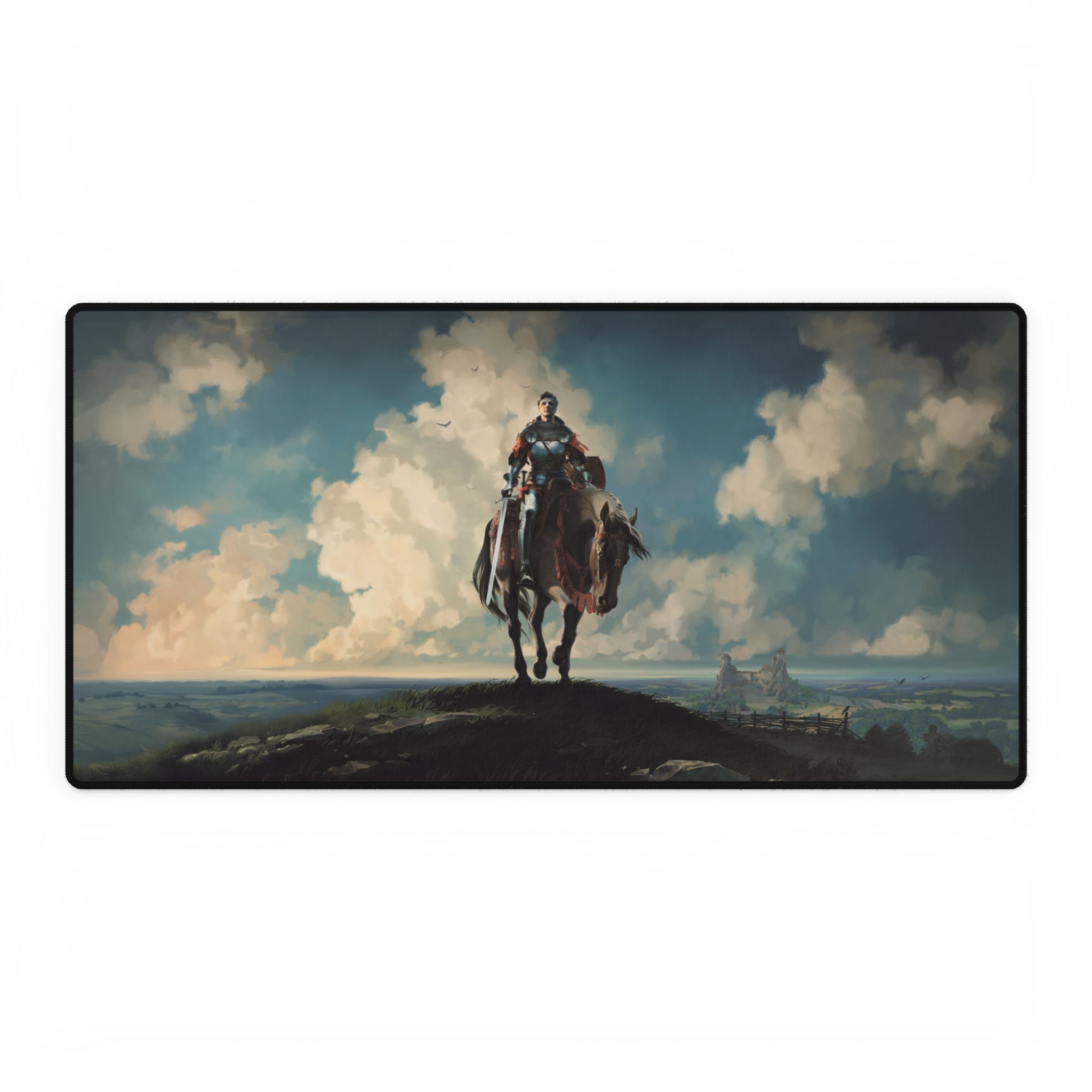 Kingdom Deliverance inspired desk mat showcasing the full design