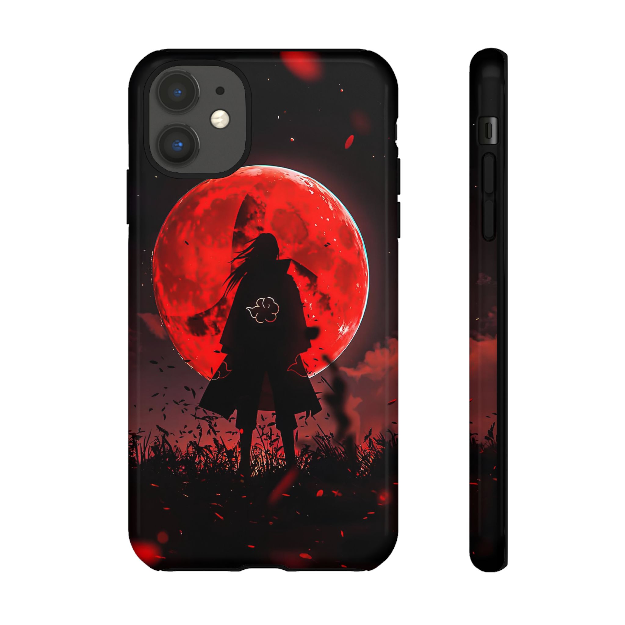 Itachi Red Moon Anime Inspired Tough Phone Cases - premium case detail