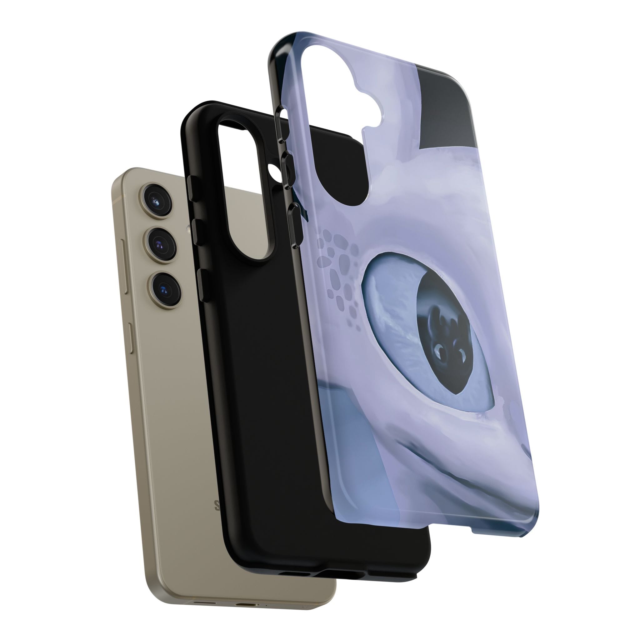 HTTYD: Light Fury in Love Inspired Tough Cases - Valentine's Day Couple Gifts - case back design view