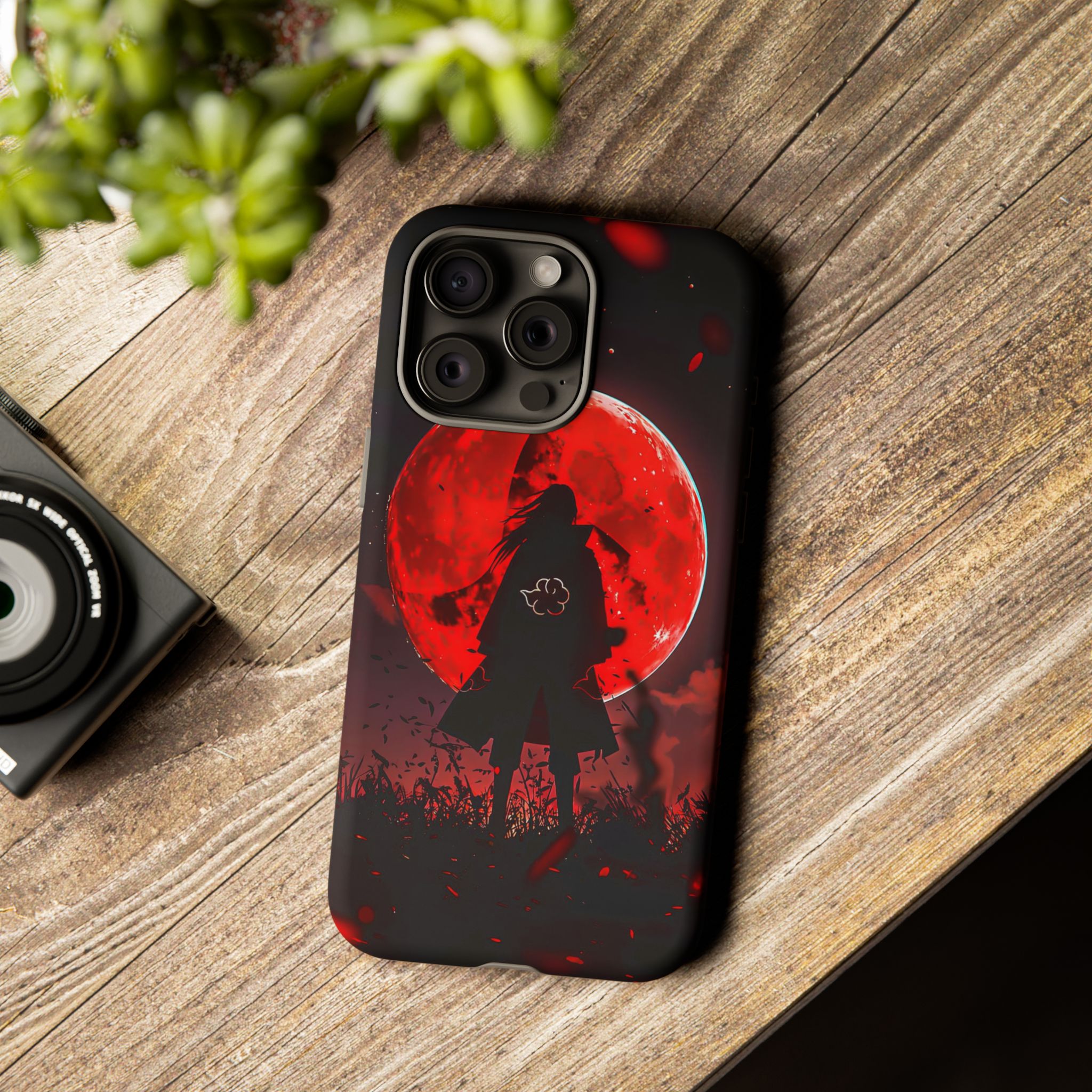 Itachi Red Moon Anime Inspired Tough Phone Cases - case back design view