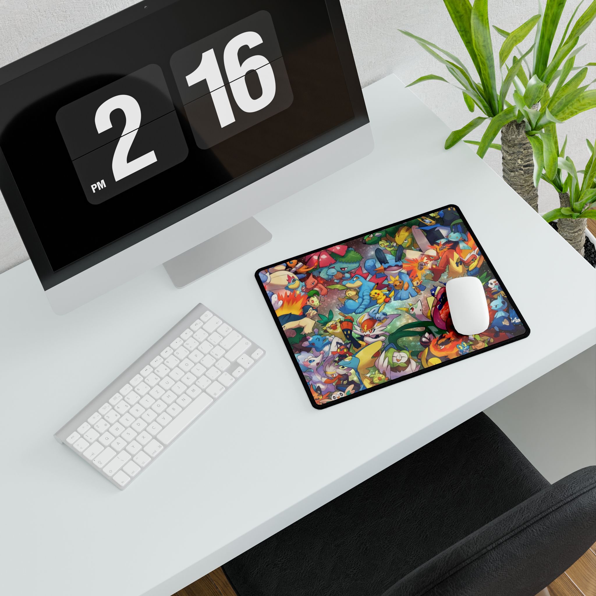 Pokemoon Collection Inspired Desk Mat | Gaming Mouse Pad | Poke Mouse Pad | Perfect Desk Accessory - tough case front view