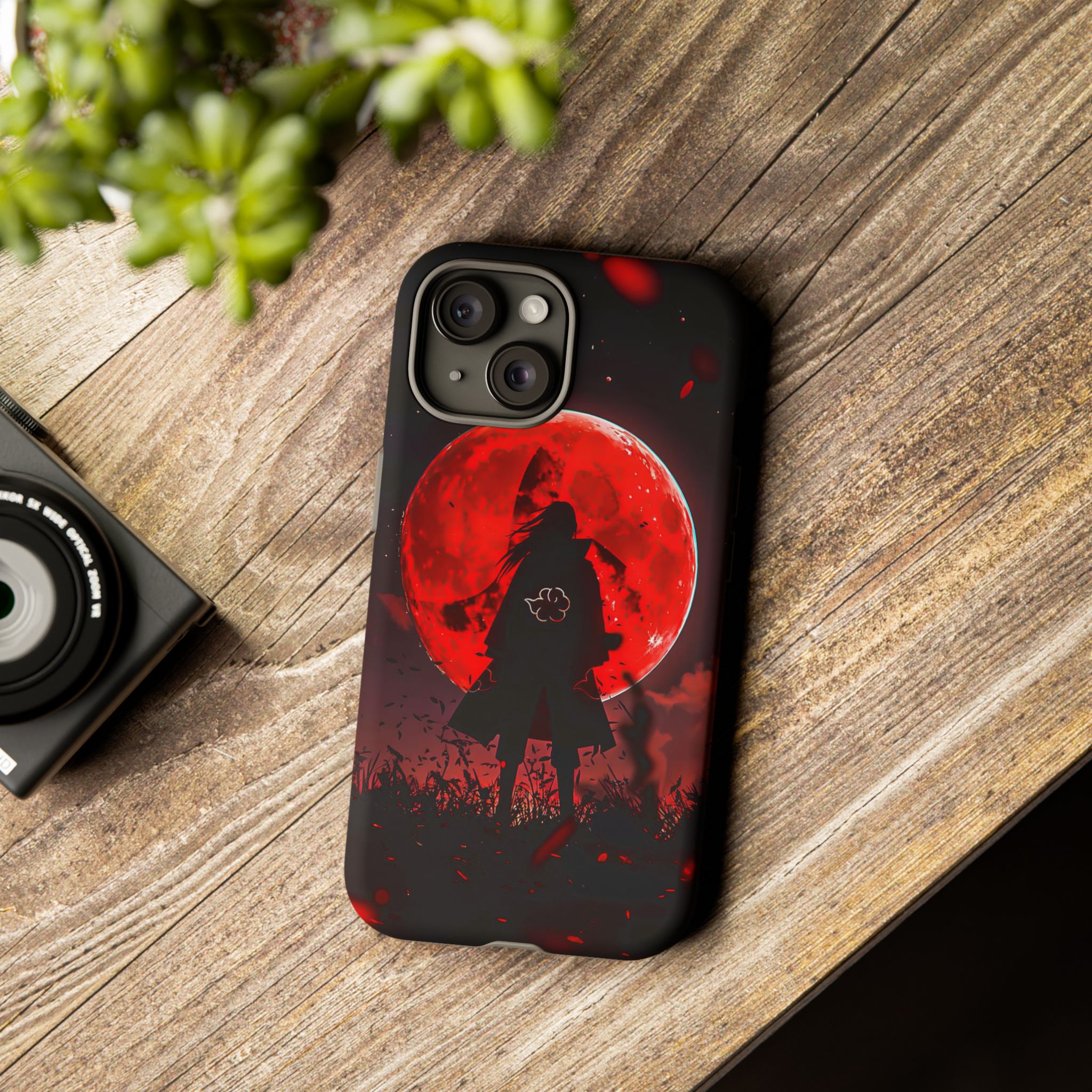 Itachi Red Moon Anime Inspired Tough Phone Cases - phone case rear design