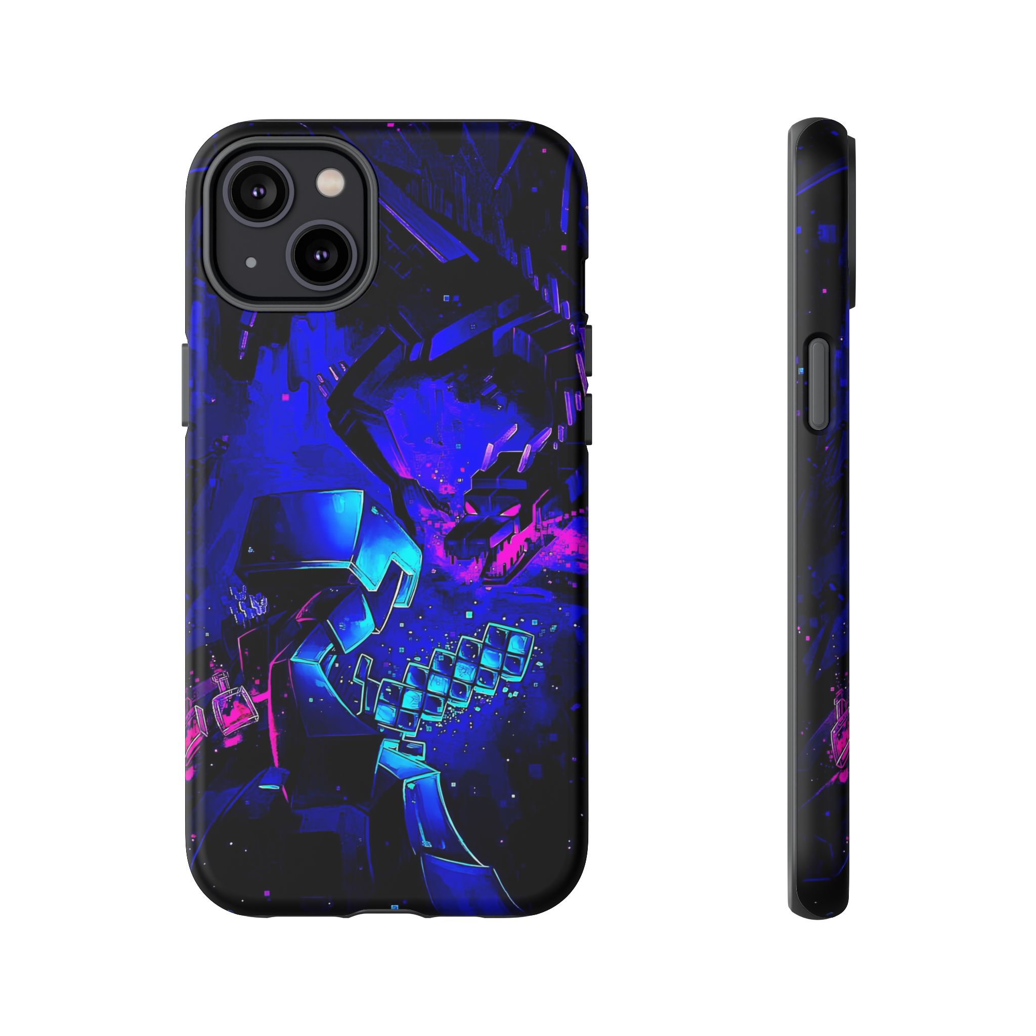 Minecraft End Dragon Fight Inspired Tough Cases - case side view detail