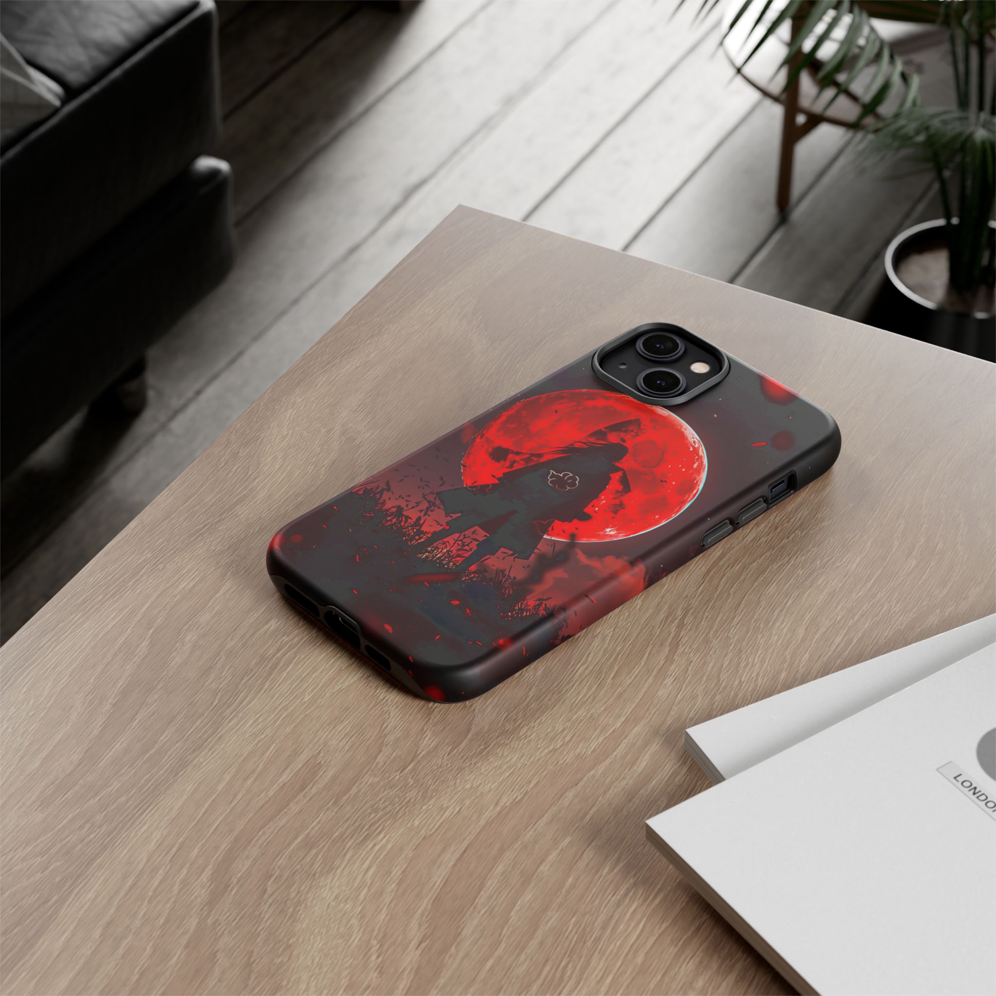 Itachi Red Moon Anime Inspired Tough Phone Cases - phone protection case