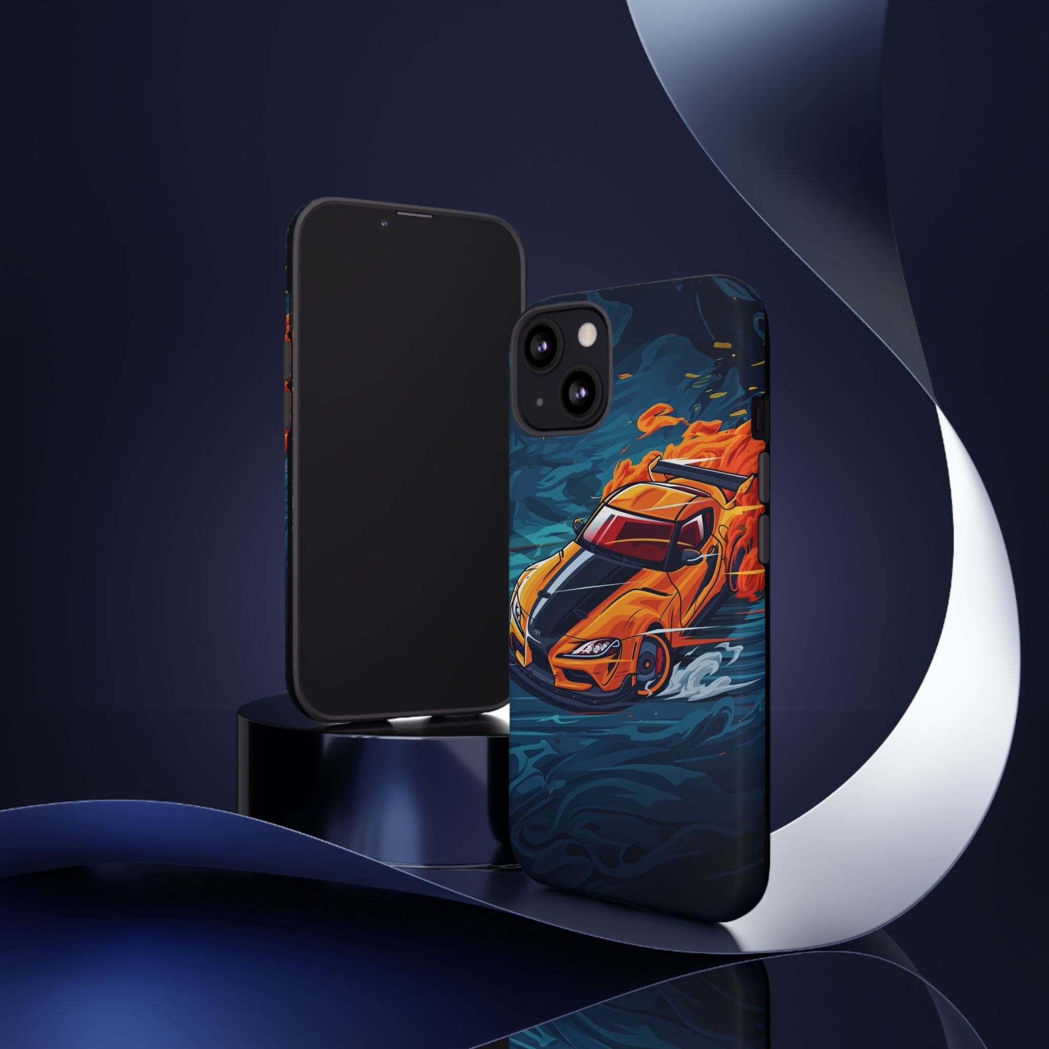 Car Lover Supra Inspired Tough Cases - slim fit case mockup