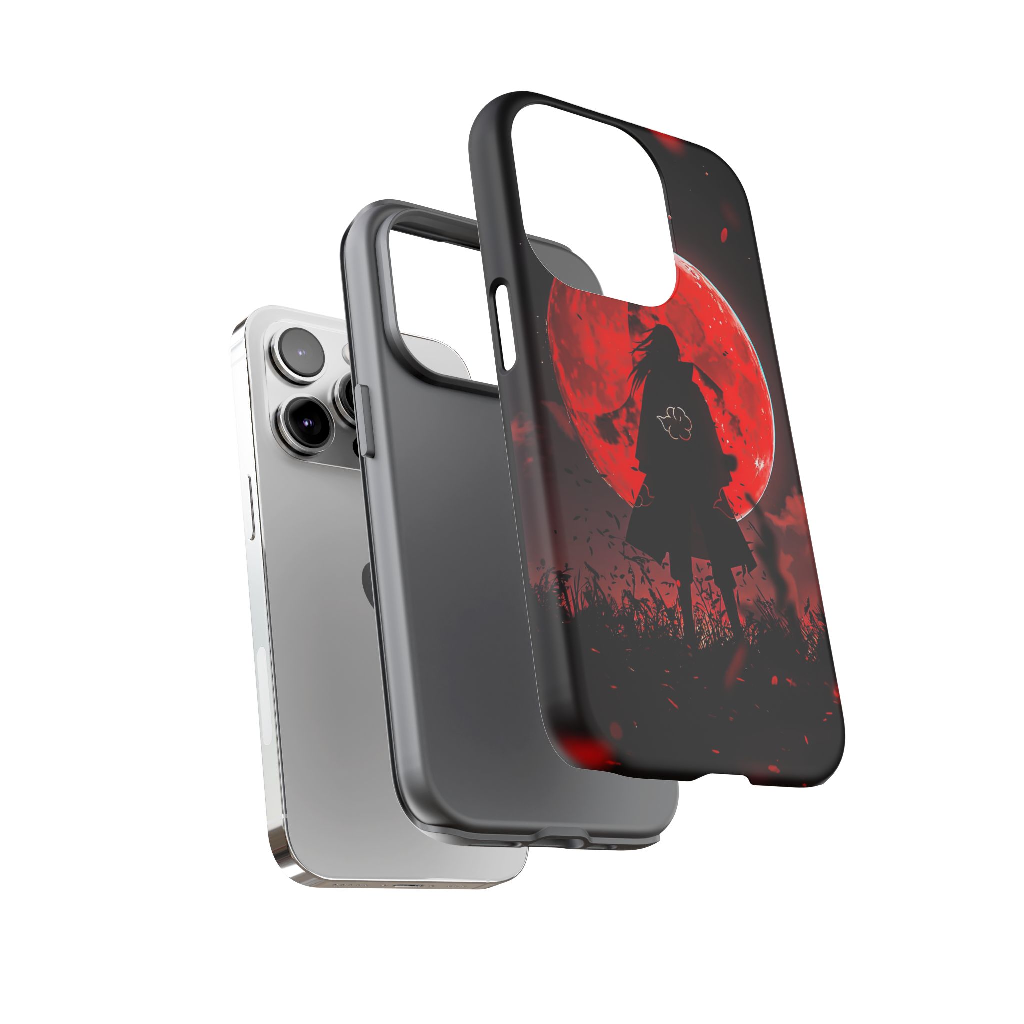 Itachi Red Moon Anime Inspired Tough Phone Cases - protective case mockup