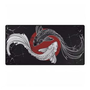 Japanese Koi Fish Desk Mat | Anime Mouse Pad | Japanese Gaming Mousepad | Perfect Desk Accessory