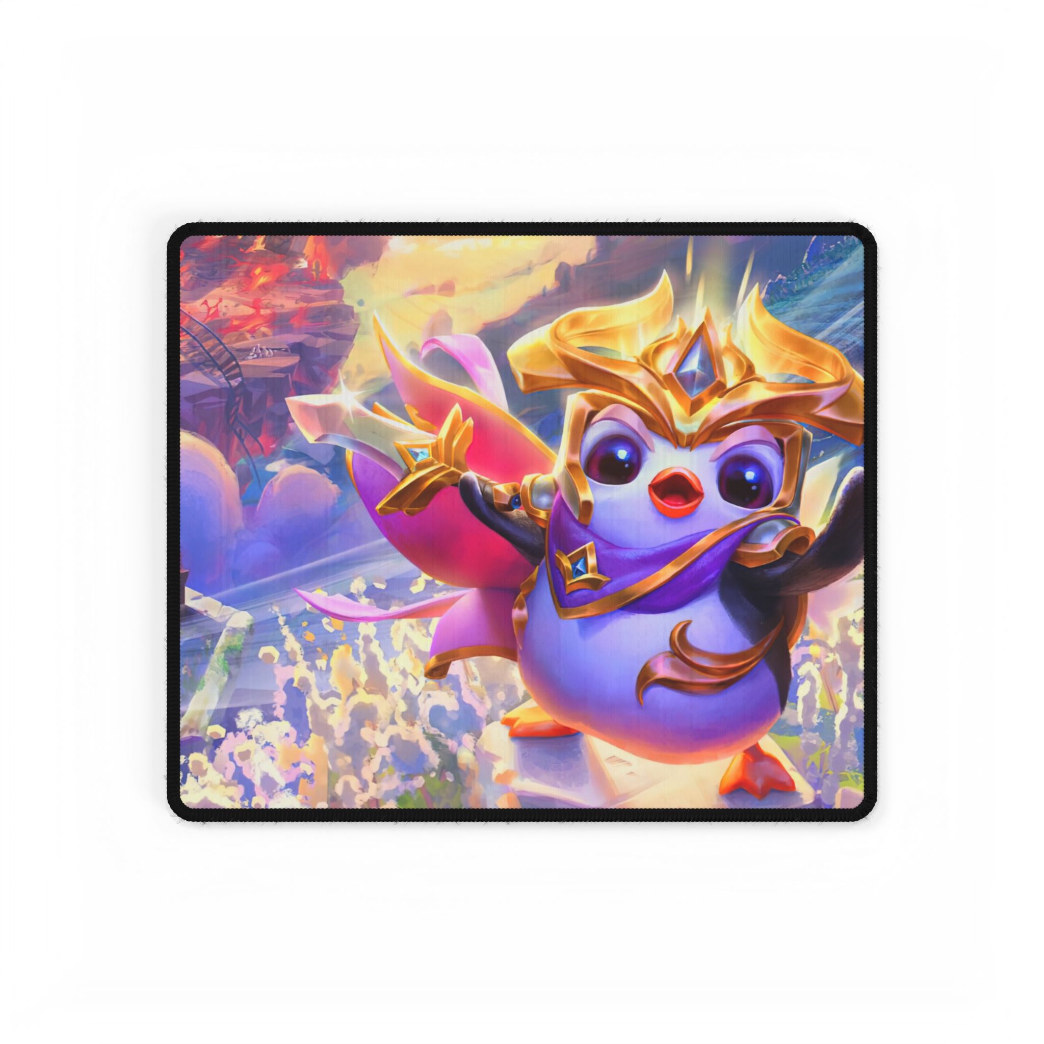 Team Fight Tactics gaming mouse pad with a mouse on top