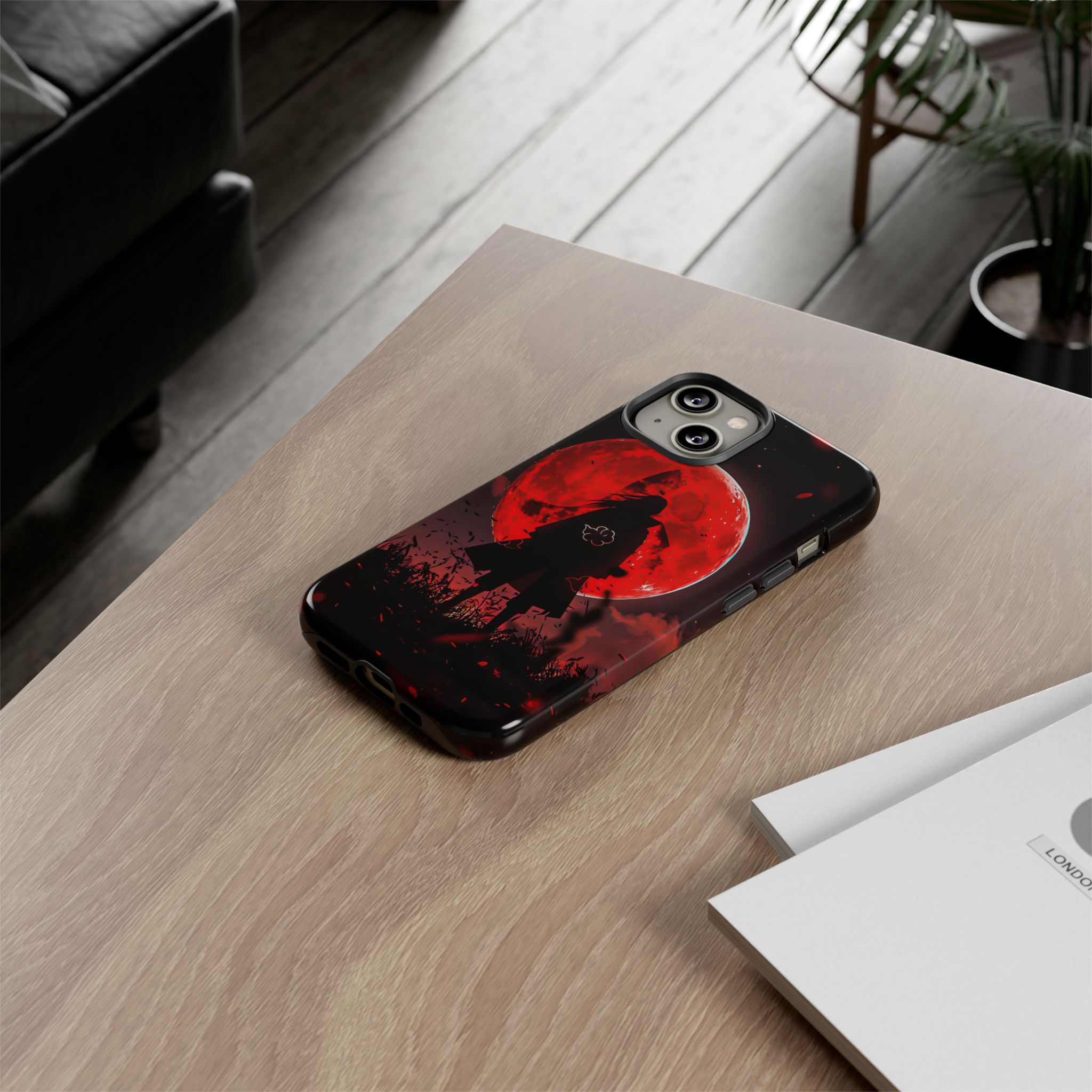 Itachi Red Moon Anime Inspired Tough Phone Cases - graphic design phone case