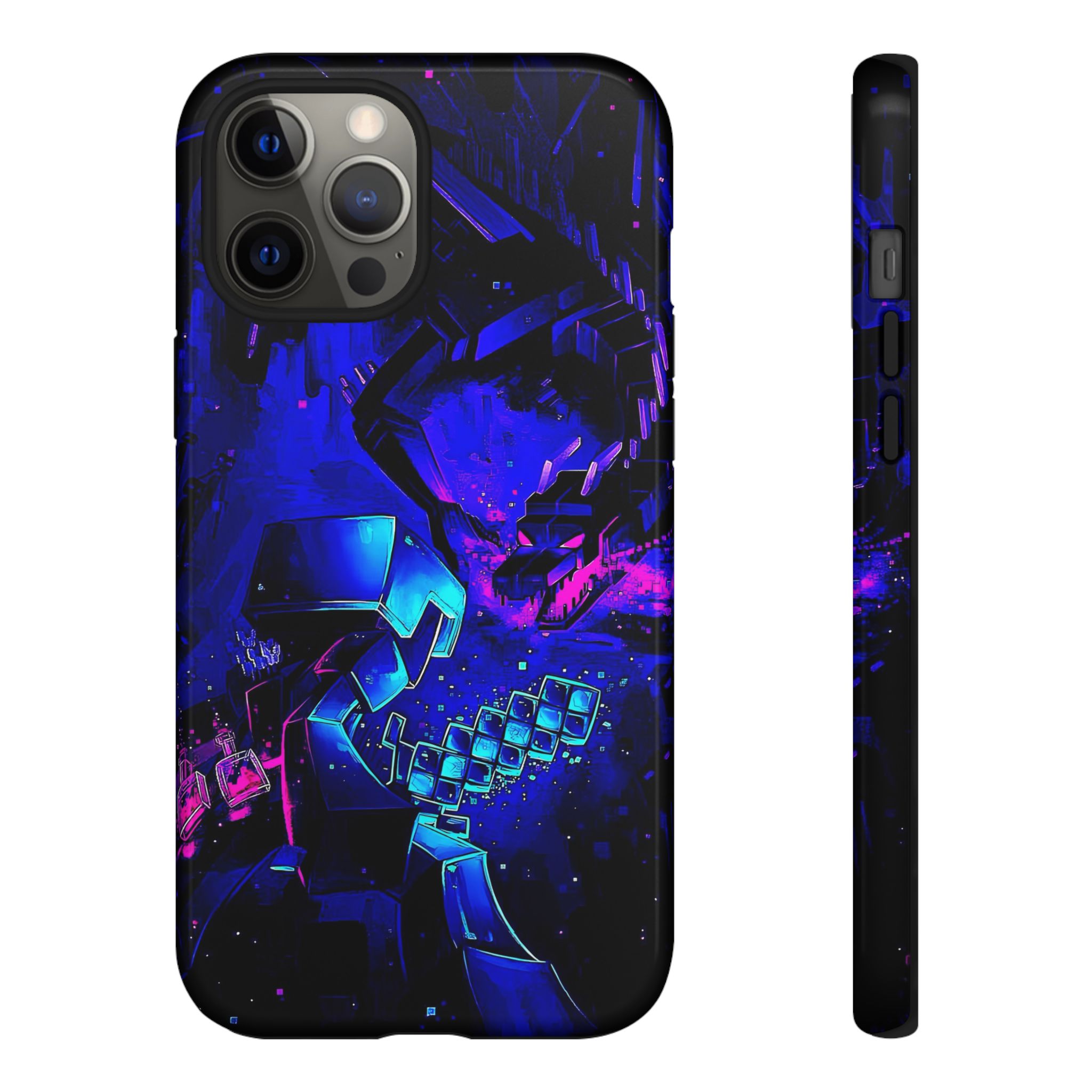 Minecraft End Dragon Fight Inspired Tough Cases - detailed case artwork