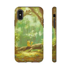 Pokemoon inspired phone case featuring a colorful character design