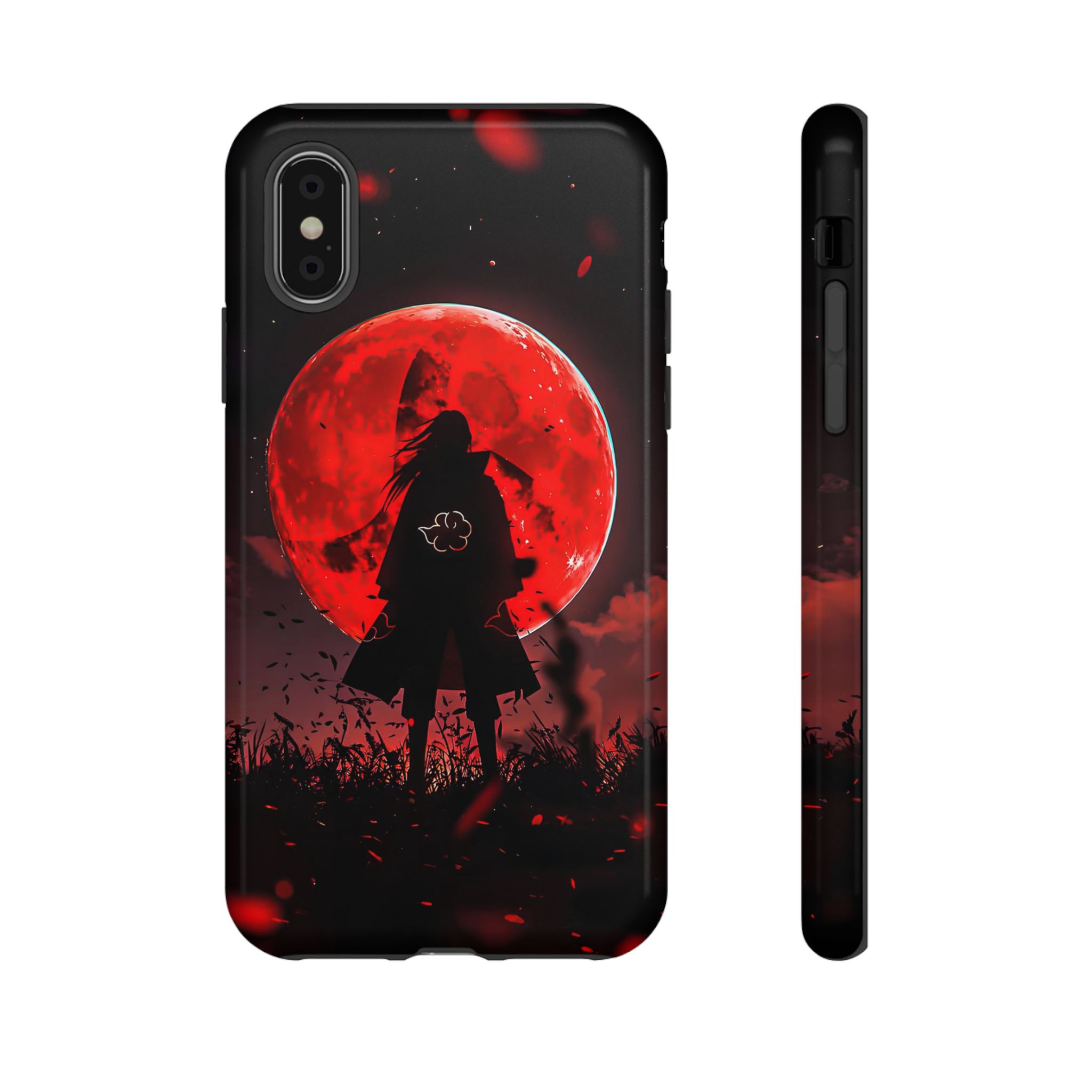 Itachi phone case on a Samsung Galaxy, showing the design