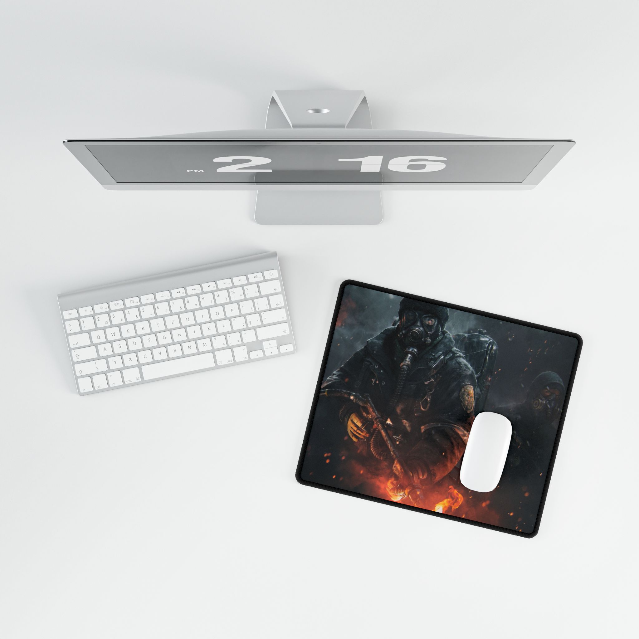 Metro 2033 Inspired Desk Mat | Gaming Mouse Pad | Perfect Desk Accessory - slim fit case mockup