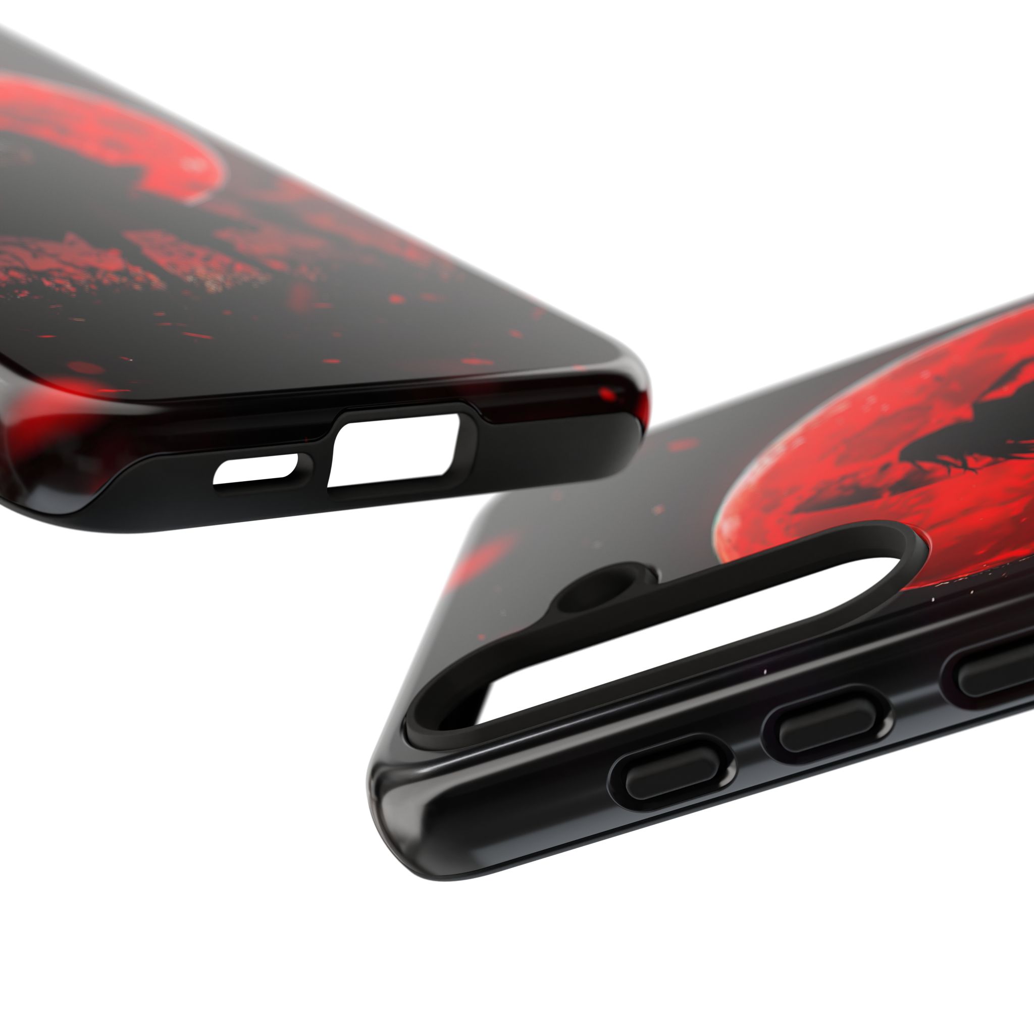 Itachi Red Moon Anime Inspired Tough Phone Cases - premium case detail